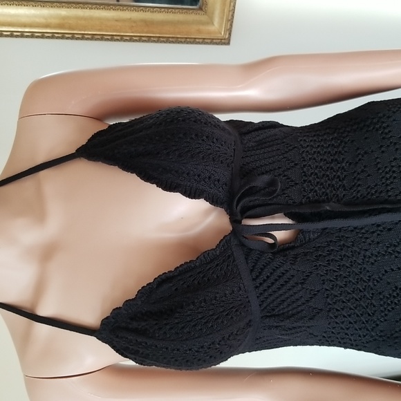 Guess Dresses & Skirts - GUESS Knit Crotchet Maxi Dress Beach Cover-up Poolside Beachwear XS / Black NWT